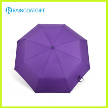 Manual Open Metal Frame Advertising 3 Foldable Umbrella